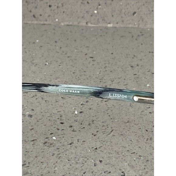 COLE HAAN CH1022 II Eyeglasses Frames ONLY 53-16-135 Black/Blue Teal Marble - Picture 8 of 8